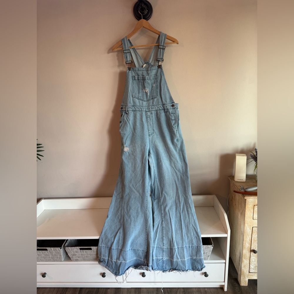 Casual Light Blue Denim Overalls